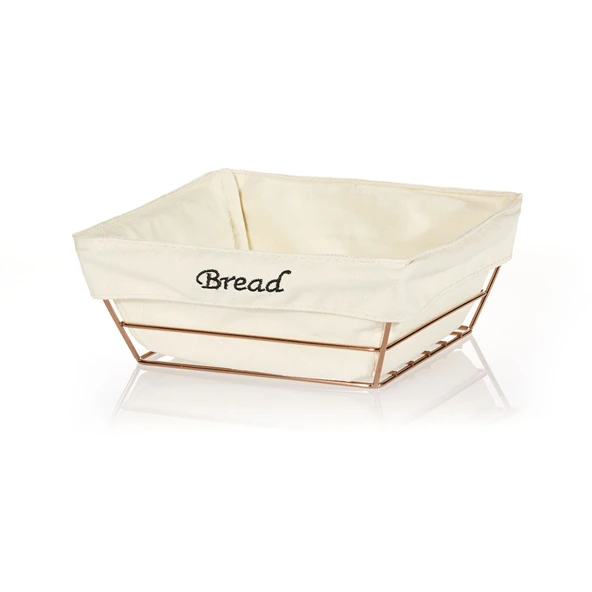 Beyaz Bezli Kare Ekmek Sepeti  22*22 Cm ürün görseli 1