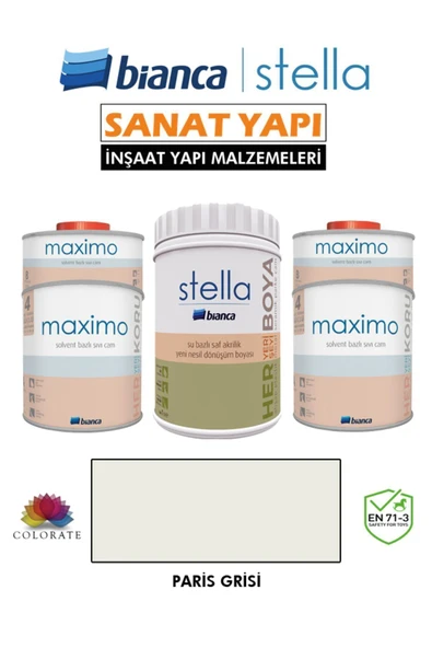 Bianca Stella 10-12 M2 Boyama Seti ( 1Lt Boya+ 1Lt Maximo Parlak ) ürün görseli 1