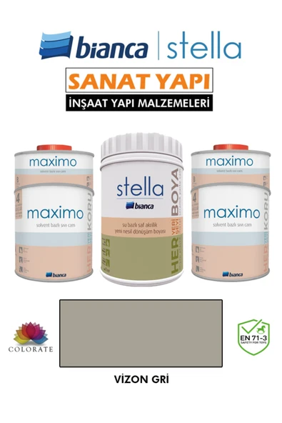 Bianca Stella 10-12 M2 Boyama Seti ( 1Lt Boya+ 1Lt Maximo Parlak ) ürün görseli 1