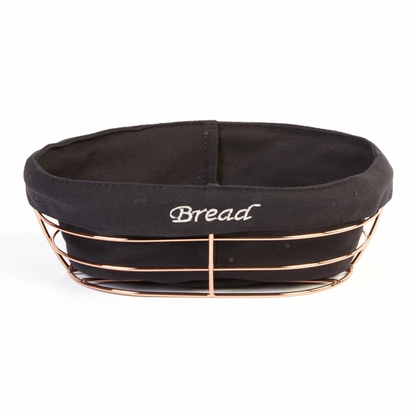 Siyah Bezli Oval Ekmek Sepeti 26*6 Cm ürün görseli 1