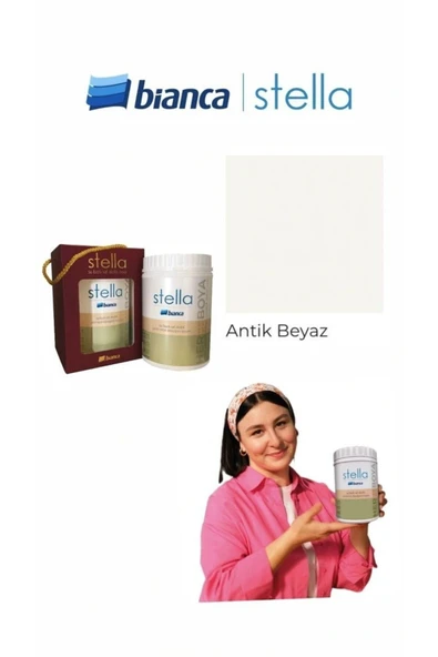 Bianca Stella Saf Akrilik Boya Antik Beyaz ürün görseli 1