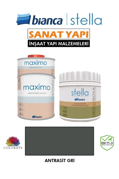 Bianca Stella 4-6 M2 Boyama Seti ( 500Ml Boya+ 500Ml Maximo Parlak ) ürün görseli 1