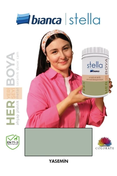 Bianca Stella Boya Yeni Nesil Yaşam Boyası Dolap-fayans-cam-plastik-ahşap 500ml ürün görseli 1