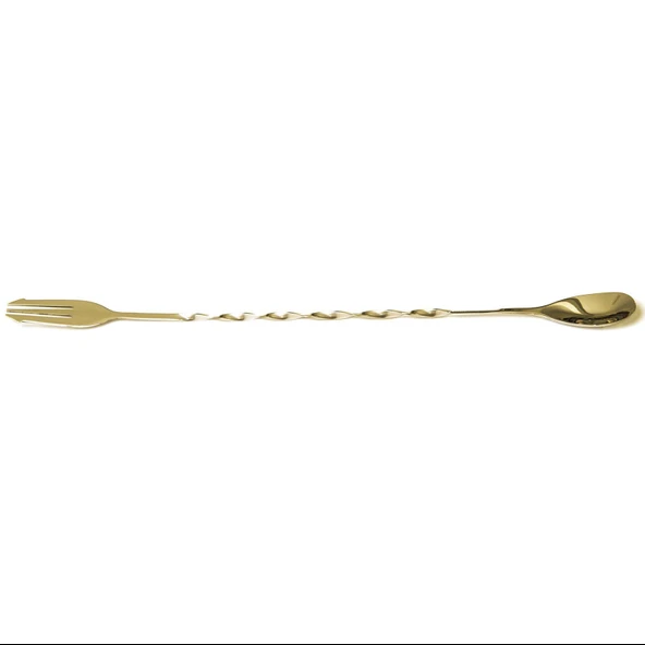 Çatallı Bar Kaşık Altın 33 Cm ürün görseli 1