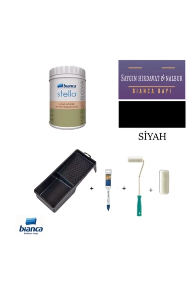 Bianca Stella Yeni Nesil Dönüşüm Boyası Dolap Boyama Seti Siyah ürün görseli 1