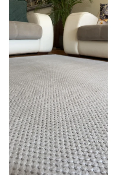 Elvey Home Gri Kaymaz Jel Taban Soft Yıkanabilir Kesme Özel Ölçü Tozsuz Antialerjik Antre Koridor Halı Yolluk ürün görseli 1