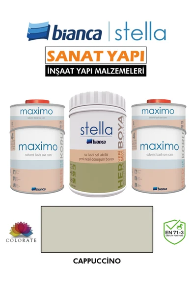 Bianca Stella 10-12 M2 Boyama Seti ( 1Lt Boya+ 1Lt Maximo Parlak ) ürün görseli 1