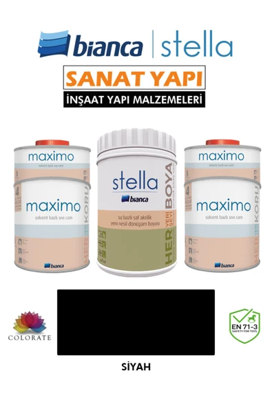 Bianca Stella 10-12 M2 Boyama Seti ( 1Lt Boya+ 1Lt Maximo Parlak ) ürün görseli 1