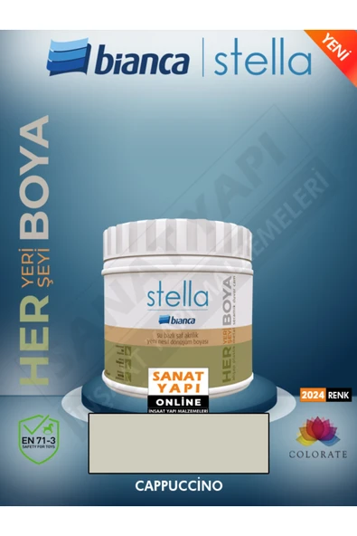 Bianca Stella 2024 Renk Yeni Su Bazlı Boyalar 500Ml ürün görseli 1