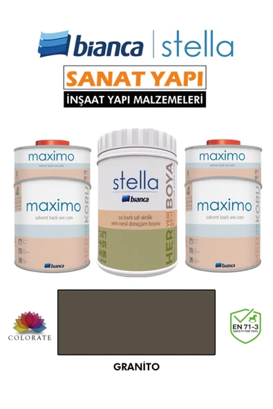 Bianca Stella 10-12 M2 Boyama Seti ( 1Lt Boya+ 1Lt Maximo Parlak ) ürün görseli 1