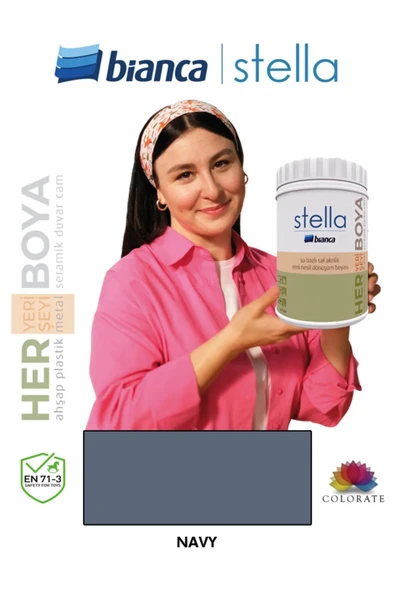 Bianca Stella Boya Yeni Nesil Yaşam Boyası Dolap-fayans-cam-plastik-ahşap 500ml ürün görseli 1