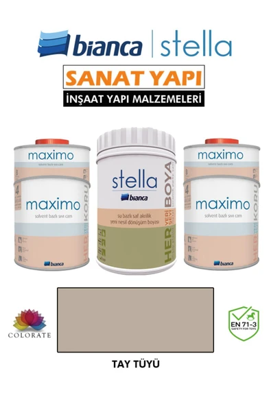 Bianca Stella 10-12 M2 Boyama Seti ( 1Lt Boya+ 1Lt Maximo Parlak ) ürün görseli 1