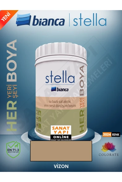 Bianca Stella Su Bazlı Saf Akrilik Boya - Vizon 500ml ürün görseli 1