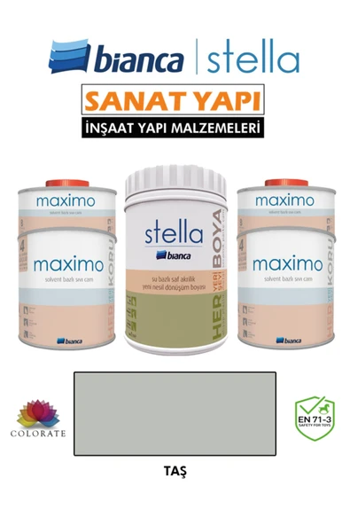 Bianca Stella 10-12 M2 Boyama Seti ( 1Lt Boya+ 1Lt Maximo Parlak ) ürün görseli 1