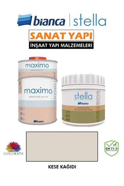 Bianca Stella 4-6 M2 Boyama Seti ( 500Ml Boya+ 500Ml Maximo Parlak ) ürün görseli 1