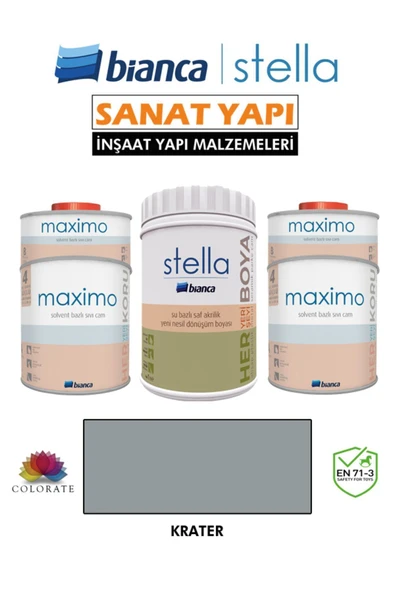 Bianca Stella 10-12 M2 Boyama Seti ( 1Lt Boya+ 1Lt Maximo Parlak ) ürün görseli 1