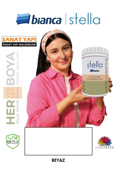 Bianca Stella Yeni Nesil Dönüşüm Boyası Beyaz - Dolap-fayans-cam-plastik-ahşap-duvar ürün görseli 1