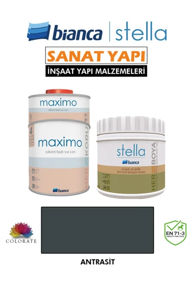 Bianca Stella 4-6 M2 Boyama Seti ( 500Ml Boya+ 500Ml Maximo Parlak ) ürün görseli 1