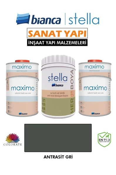Bianca Stella 10-12 M2 Boyama Seti ( 1Lt Boya+ 1Lt Maximo Parlak ) ürün görseli 1