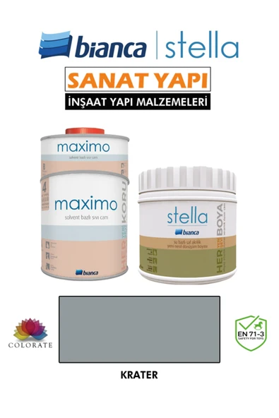 Bianca Stella 4-6 M2 Boyama Seti ( 500Ml Boya+ 500Ml Maximo Parlak ) ürün görseli 1