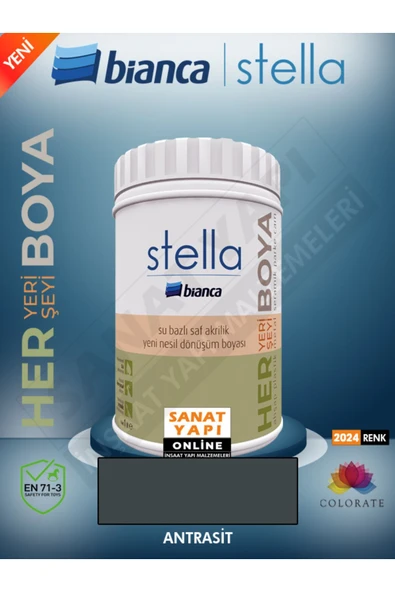 Bianca Stella Boya -antrasit Dolap-fayans-cam-plastik-ahşap ürün görseli 1