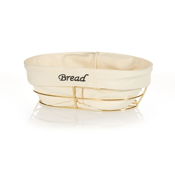 Beyaz Bezli Oval Ekmek Sepeti  26*17 Cm ürün görseli 1