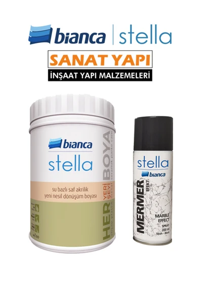 Bianca Stella Set Boya Demir Gri + Siyah Mermer Efekti ürün görseli 1