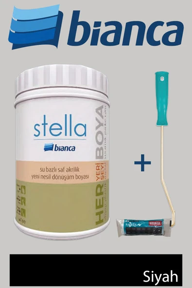 Bianca Stella Su Bazlı Saf Akrilik (1Lt Boya + Dekor Kadife Rulo) ürün görseli 1
