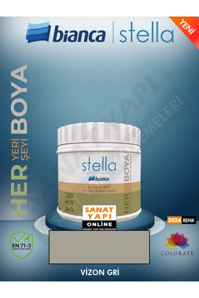 Bianca Stella 2024 Renk Yeni Su Bazlı Boyalar 500Ml ürün görseli 1