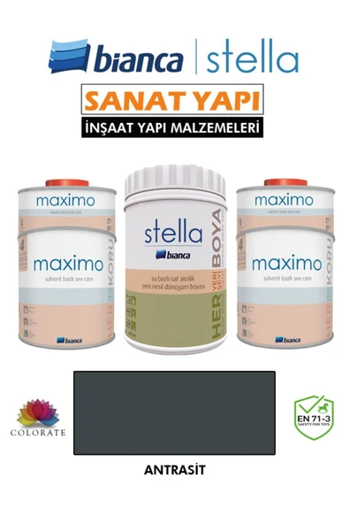 Bianca Stella 10-12 M2 Boyama Seti ( 1Lt Boya+ 1Lt Maximo Parlak ) ürün görseli 1