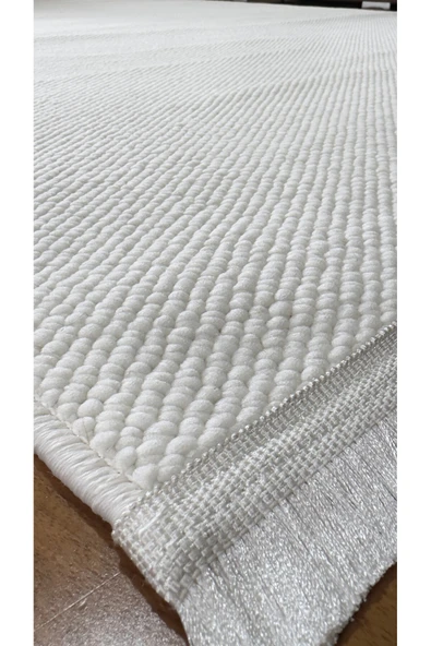 Elvey Home Krem İskandinav Yumuşak Bukle Minimalist Tozumaz Salon Koridor Oturma Odası Özel Kesim Halı Yolluk ürün görseli 1