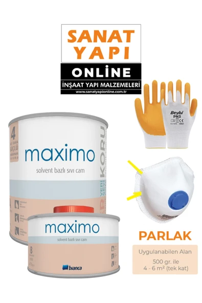 Bianca Maximo Sıvı Cam Parlak (Maske - Eldiven ) ürün görseli 1