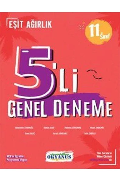 11.Sınıf Eşit Ağırlık 5 Deneme Okyanus ürün görseli 1