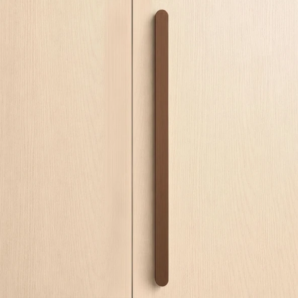 Anzer Çizgili Bronz Modern Çekmece Kulp 800 mm Dolap Kapak Kulbu Metal Gövde Uzun Tasarım ürün görseli 1