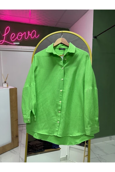 Fast Perry Yeşil Oversize Gömlek ürün görseli 1