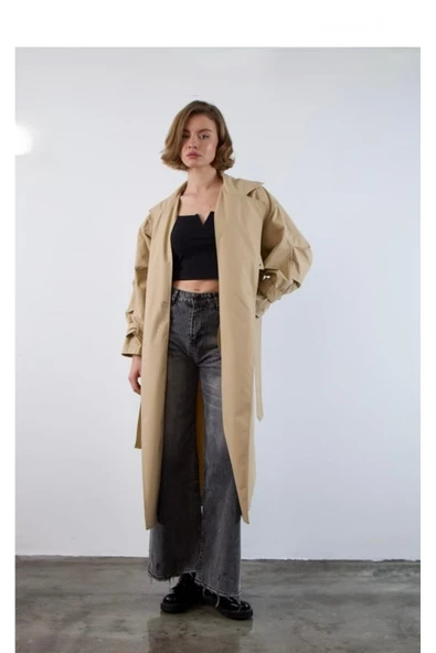 Fast Perry Oversize Trençkot - Resim 2