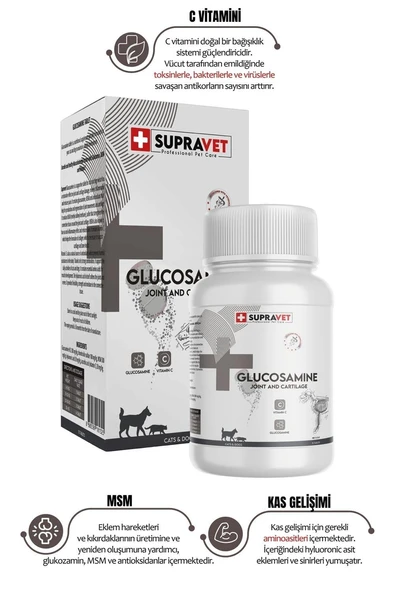 Supravet Glucosamine Kedi Ve Köpek Eklem Ve Kas Güçlendirici 75 Tablet ürün görseli 1