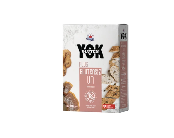 SİNANGİL YOK PLUS GLUTENSİZ UN 500GR ŞEKER İLAVESİZ ürün görseli 1