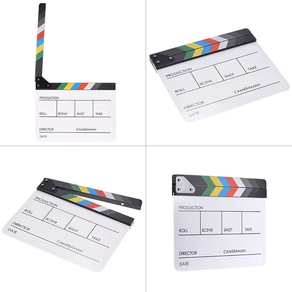 GDX CLP-01 Film Klaketi Profesyonel Sahne ve Plan Takip Aparatı Clapperboard ürün görseli 1