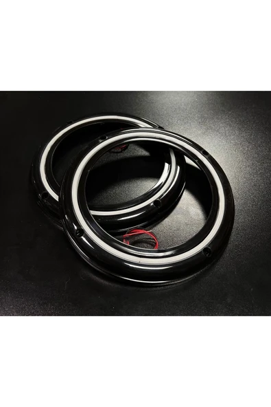Peteksiz Beyaz Neon Işıklı 20CM Midrange ve Hoparlör Kapağı 1takım 2adet Hoparlörünüz Görünür ürün görseli 1