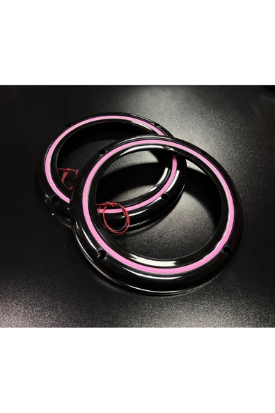 Peteksiz Pempe Neon Işıklı 20CM Midrange ve Hoparlör Kapağı 1takım 2adet Hoparlörünüz Görünür ürün görseli 1