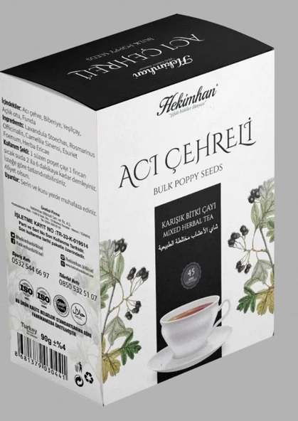 Hekimhan Acı Çehreli Çay 45 Süzen Poşet ürün görseli 1