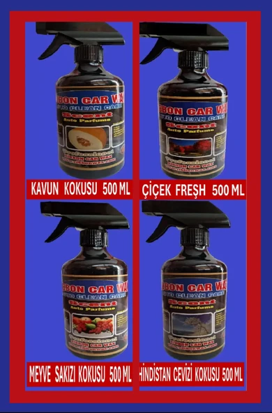4 LÜ  KARIŞIK OTO  KOKU SETİ  500 ML - Resim 2