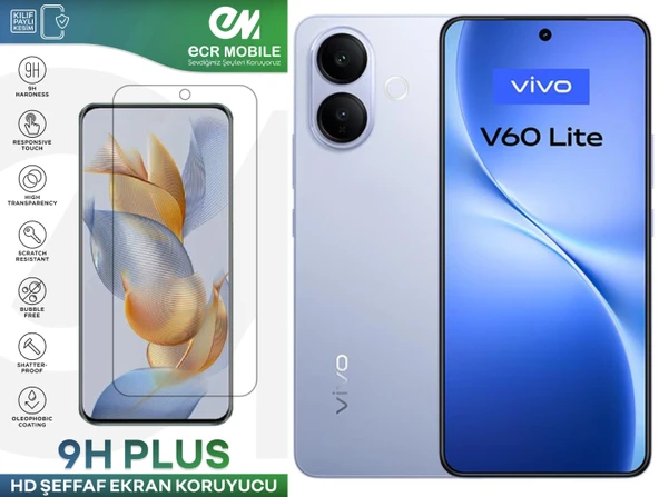 Vivo V60 Lite ile Uyumlu HD Şeffaf 9H Nano Ekran Koruyucu ürün görseli 1