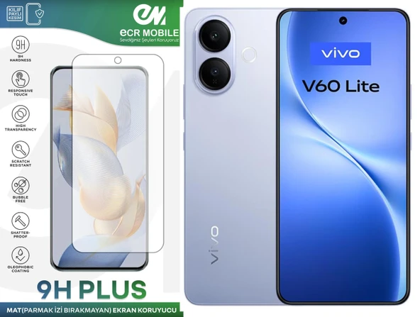 Vivo V60 Lite ile Uyumlu Mat 9H Nano Ekran Koruyucu Parmak İzi Bırakmaz ürün görseli 1