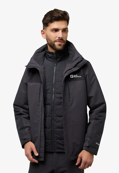 Jack Wolfskin Jasper 3IN1 Erkek Outdor Mont Gri ürün görseli 1