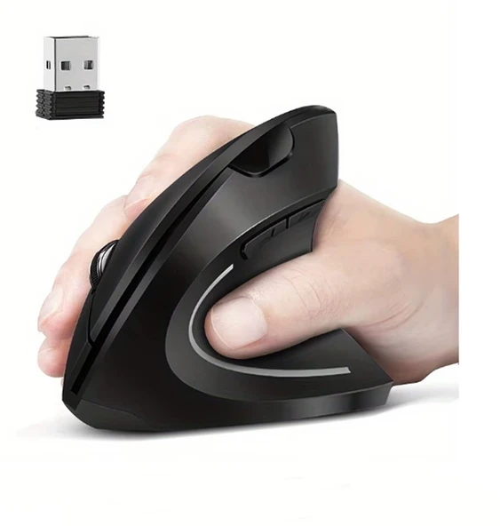 W925 2.4Ghz Kablosuz Ergonomik Dikey Mouse (Ledli) 1000/1200/1600 Dpı ürün görseli 1