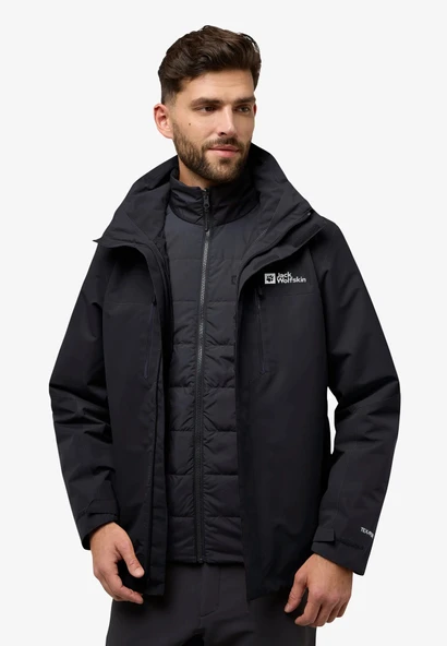 Jack Wolfskin Jasper 3IN1 Erkek Outdor Mont Siyah ürün görseli 1