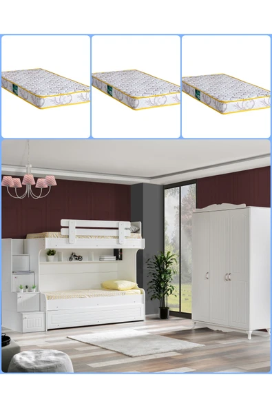 Ranza, Su Yavrulu Ranza 3 Kapaklı Dolap + 3 Adet Comfort Yatak ürün görseli 1