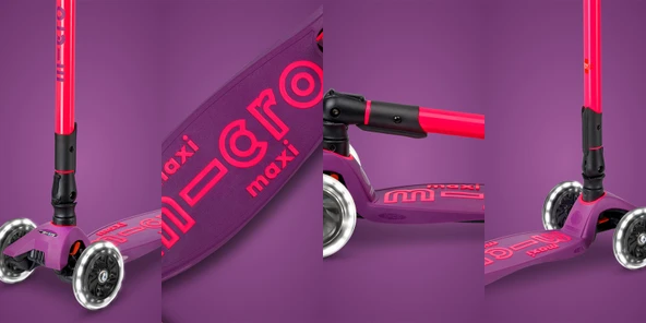 Micro Maxi Deluxe Foldable Neon LED Ultra Pink Pembe S - Resim 8